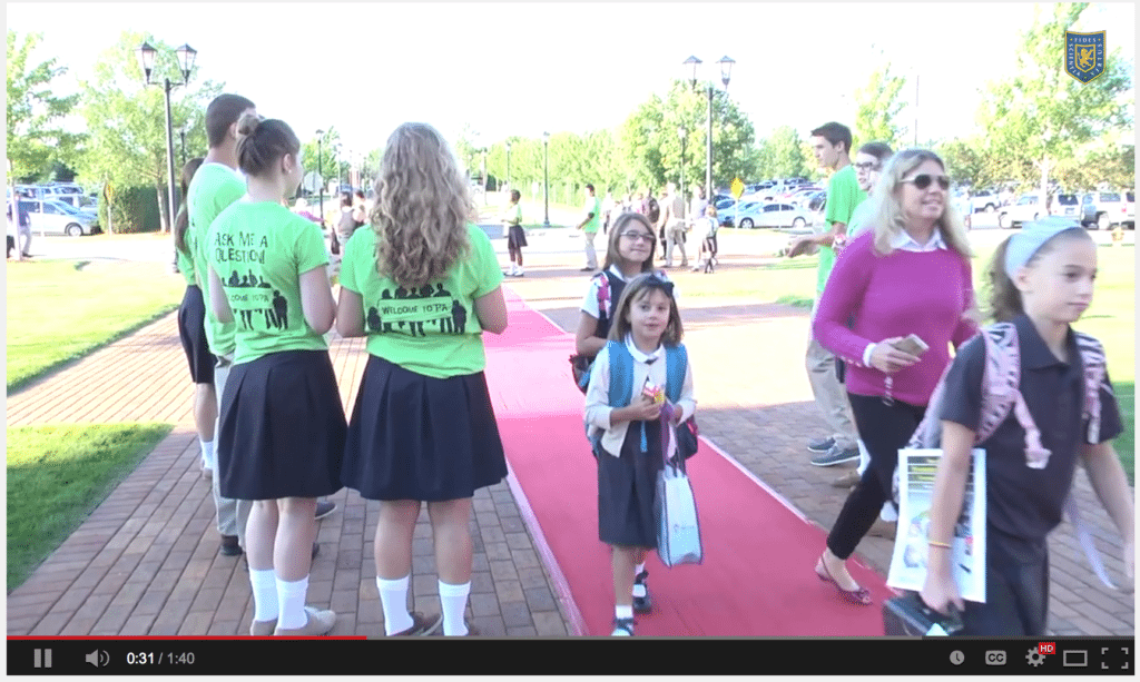 Providence Academy Rolls Out the Red Carpet on First Day of School