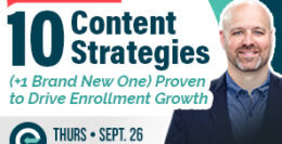 Webinar: 10 Content Strategies Proven to Drive Enrollment Growth